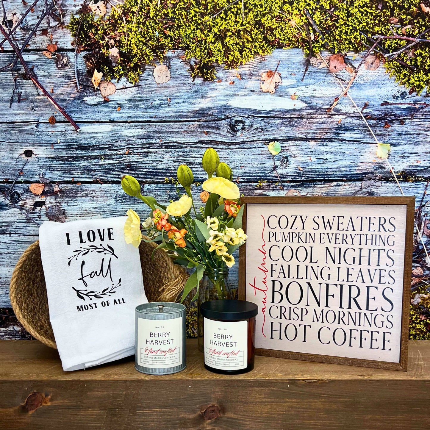 Berry Harvest Tin Fall Farmhouse Candle - Fall Candles