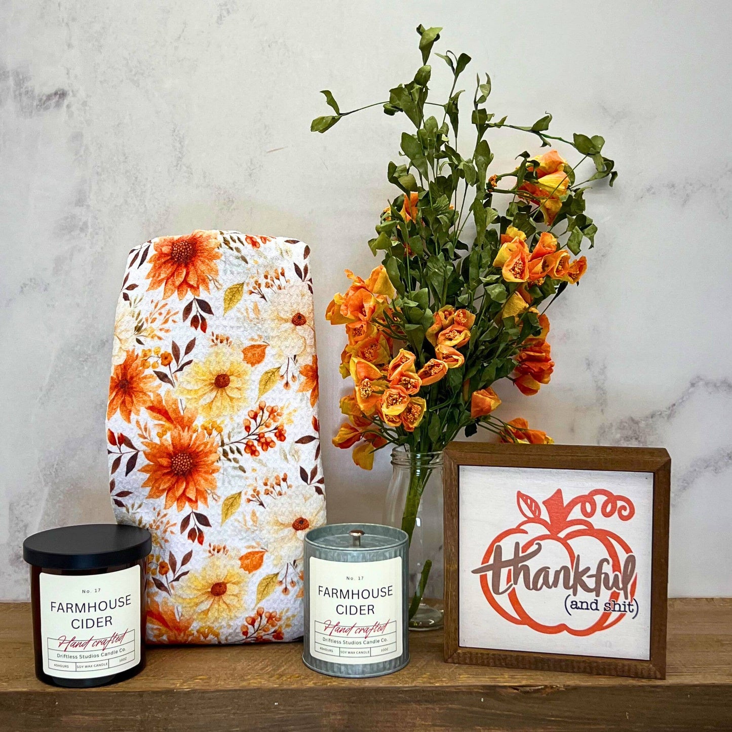 Farmhouse Cider Fall Decor Soy Candle - Halloween Candles