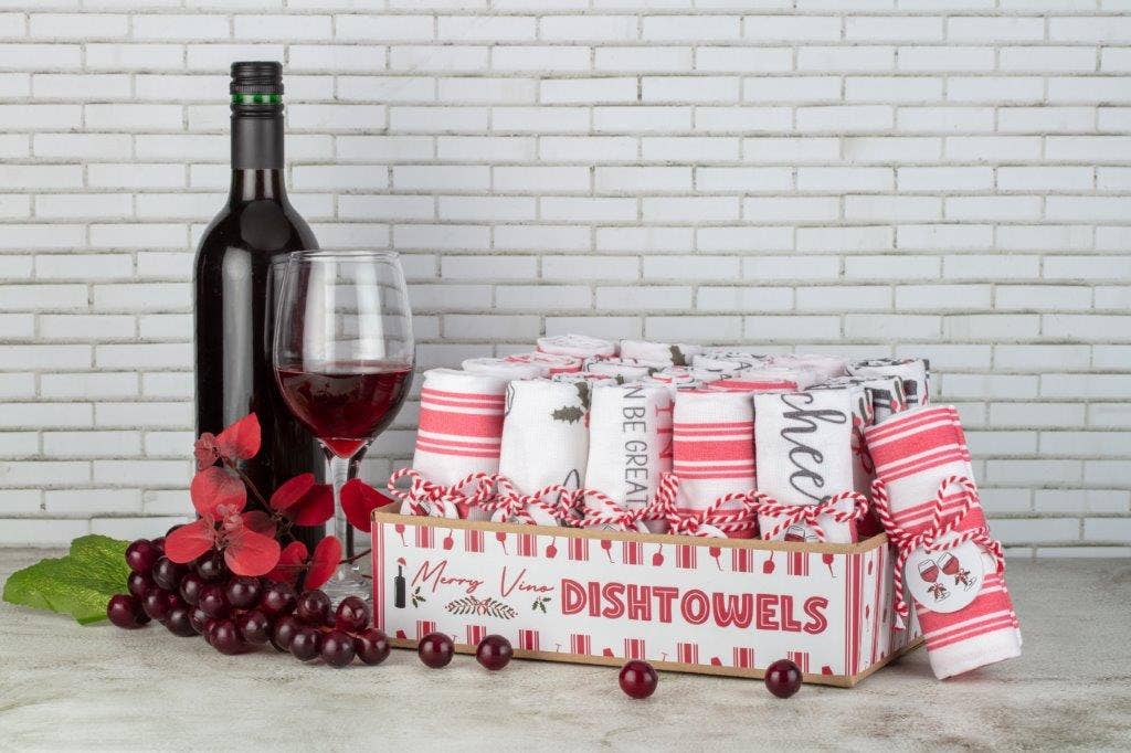 "Merry Vino" Assorted Display of Designer Towels