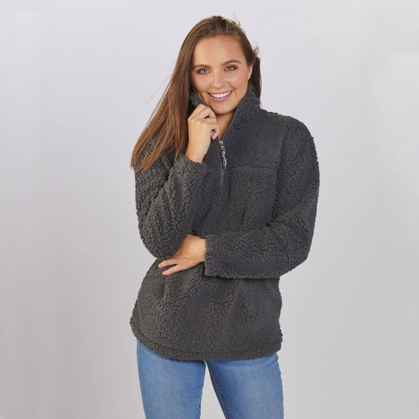 Quarter Zip Sherpa Pullover
