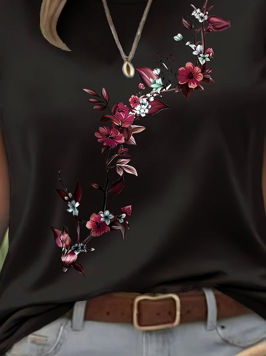 Romantic Cherry Blossom Print BLACK