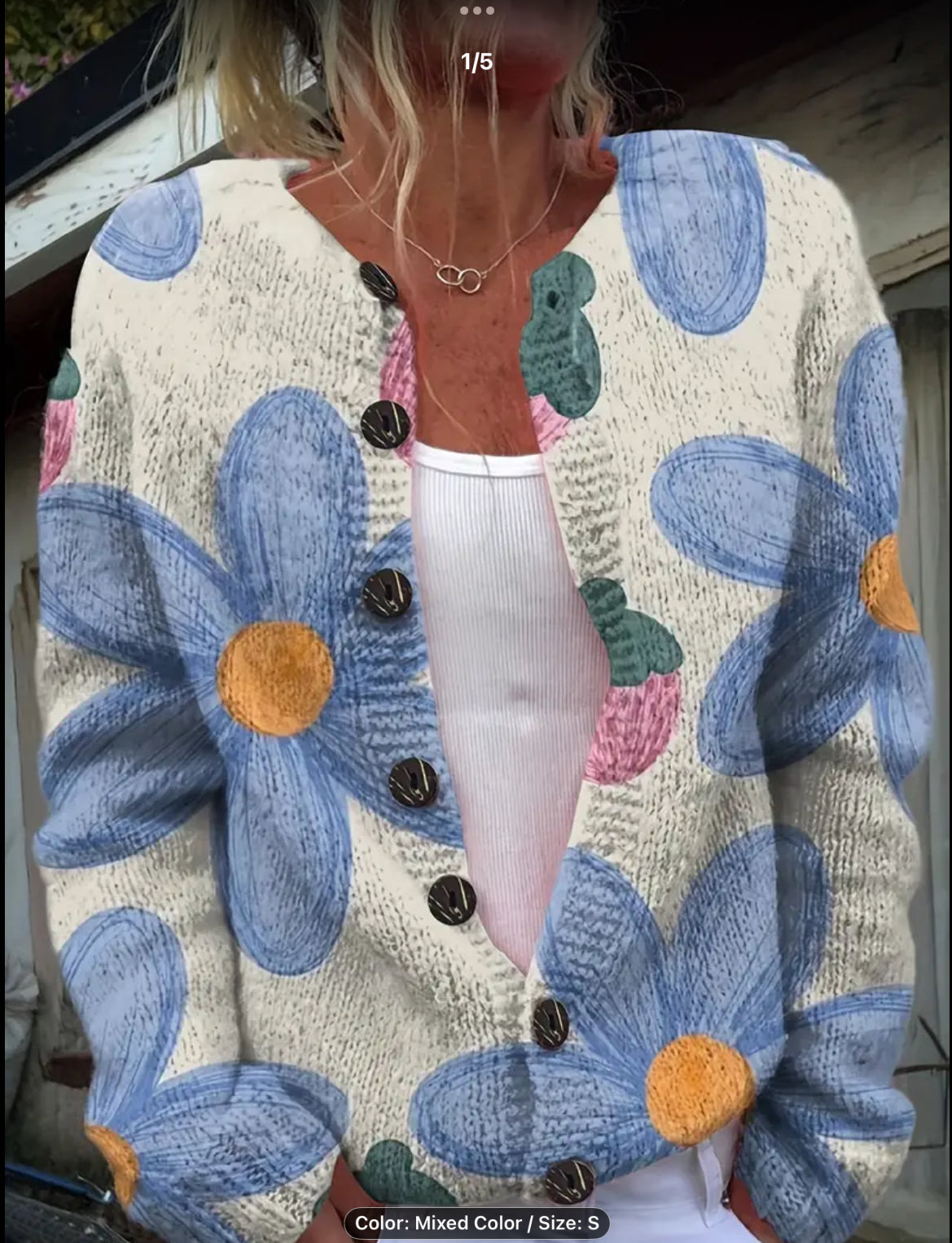 Cardigan Blue flower