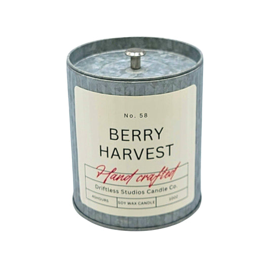 Berry Harvest Tin Fall Farmhouse Candle - Fall Candles