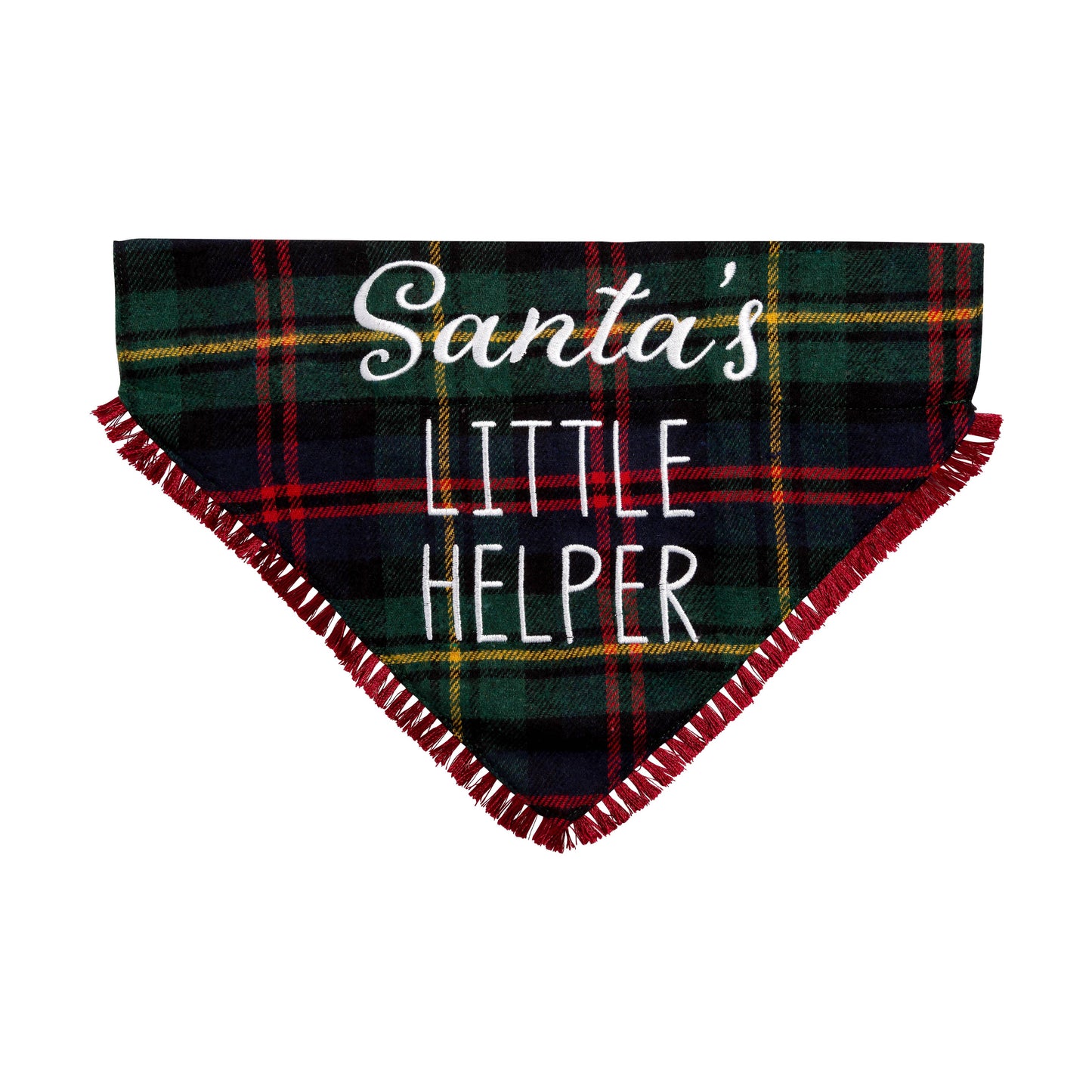 Santa's Little Helper Christmas Dog Bandana, M/L