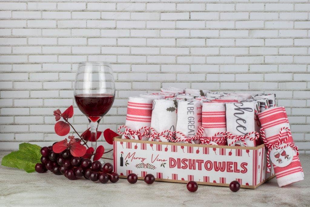 "Merry Vino" Assorted Display of Designer Towels